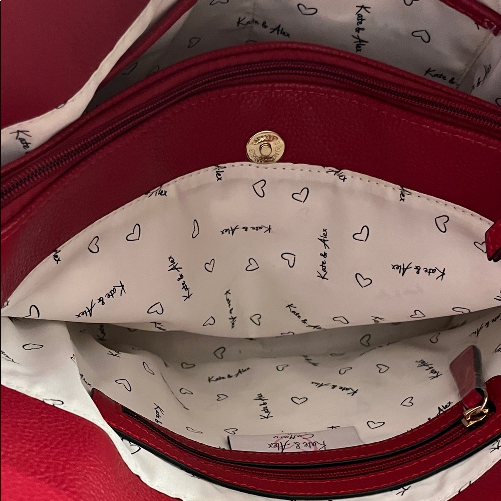 Kate & Alex Chic Red Tote Bag - Picture 7 of 10